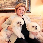 Barbara Taylor Bradford and her Two Dogs