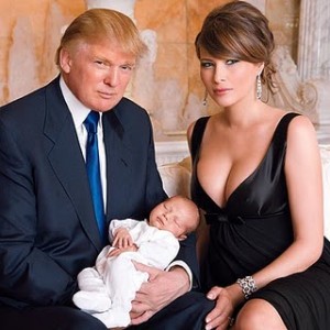 Donald Trump with his Wife - Melania, and Their Baby